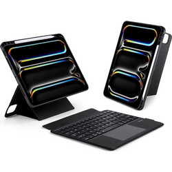 Θήκη iPad Pro (2024) 11" DUX DUCIS Θήκη Tablet, DK Series Συνθετικό Δέρμα, Flip Cover, με Βάση πολλαπλών θέσεων και Αποσπώμενο Πληκτρολόγιο Touchpad μαύρο