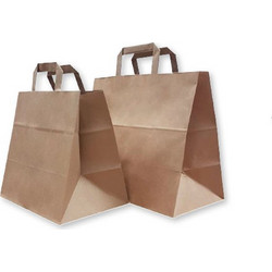 Τσάντα Χάρτινη Kraft Καφέ με Πλακέ Χεράκι 32x30x21εκ. (Συσ./250τεμ.)