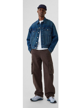 Gap 90s Ανδρικό Τζιν Παντελόνι Loose Εφαρμογή Καφέ 519193000