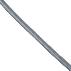 77612 Στρογγυλό Υφασμάτινο Καλώδιο 1m 2 x 0.75mm Ασημί