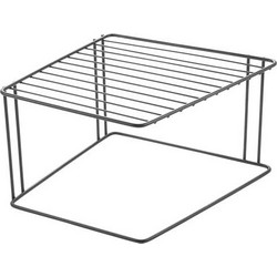 Ραφιέρα Γωνιακή Μαύρη Lava Touch 25x25x15εκ. Metaltex 16-361301 - METALTEX - 16-361301