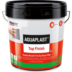 Στοκος Έτοιμος Λεπτόκοκκος Ακρυλικός AGUAPLAST Top Finish σε Xρώμα Λευκό 5Kg Βeissier 70480-002