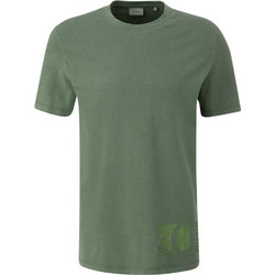S. Oliver T-shirt με στάμπα με λογότυπο Regular Fit - FOREST GREEN