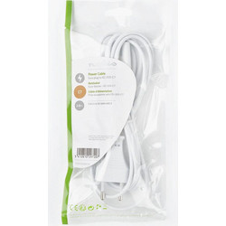 Power Cable Cord Euro 8 Shaped AC Plug Καλώδιο Τροφοδοσίας Οχταράκι 1m Λευκό Avide Led T5