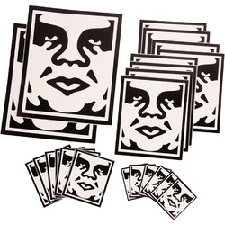 Obey Sticker Pack 2-Icon Face Αυτοκόλλητα - Black/White 100270001