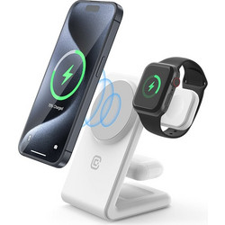 Crong Magspot Pivot Stand - Magsafe Charger For iPhone, Apple Watch And Airpods (Snow White) - (CRG-MSPS-WHT)