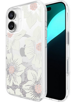 Kate Spade New York Liquid Glitter Magsafe - Case For Iphone 16 (Hollyhock Floral) - (KS054600)