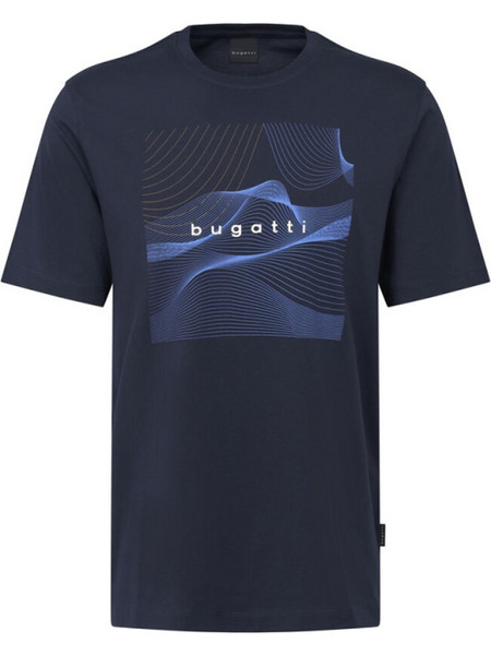 BUGATTI T-SHIRT O-NECK LOGO ΜΠΛΕ