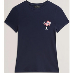 Γυναικείο T-Shirt Με Σήμα Μπλε Σκούρο Ted Baker Carnela 278330 Navy