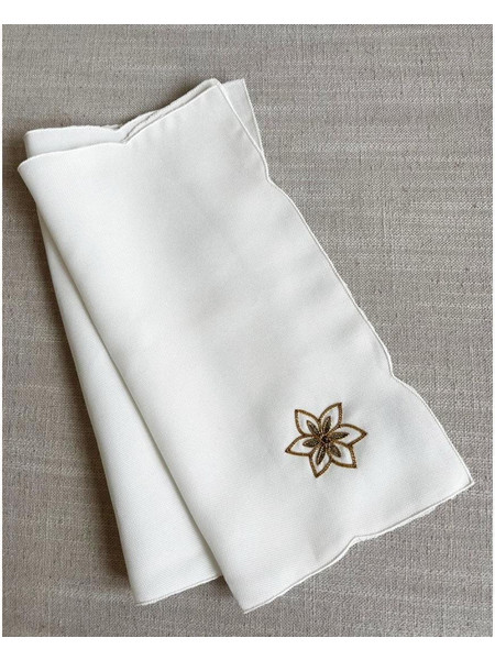 Pennie Daisy Καρέ Τραπεζομάντηλο με Κέντημα Καφέ 30x30cm 170784-02 ref10285753
