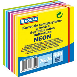 Αυτοκόλλητα χαρτάκια κύβος office neon assorted 76Χ76mm 400 Φ