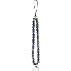 Hello Kitty Pearls Kitty Head Phone Charm - Black - (Hel000168-0)