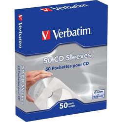 Verbatim Paper Envelopes For Cd Discs 50pCs White - (49992)