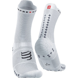 Compressport Pro Racing V4.0 Run High Ανδρικές Κάλτσες Ψηλές Λευκές