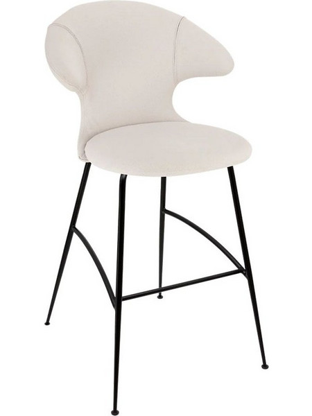 Σκαμπό Μπάρ Time Flies 590-02C5912-3 51x56x112cm White-Black Umage