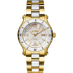 Roamer Pure Γυναικείο Ρολόι με Λευκό Χρυσό Μεταλλικό Μπρασελέ R942980482390