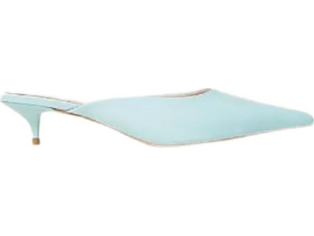 TWINSET SABOT/MULES Mules με Τακούνι σε σιελ Χρώμα Ύψος τακουνιού 4 εκ
