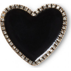 CROCS CUSTOM BLACK HEART WITH FOLD OUTLINE