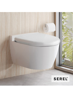 Λεκάνη κρεμαστή 51,5cm με κάλυμμα SM2500 Smart Serel Απλό