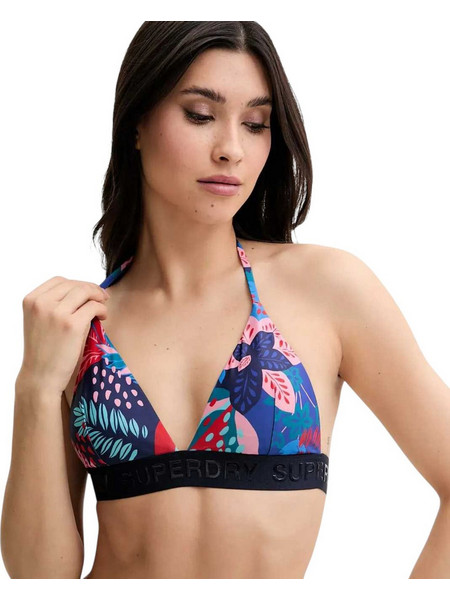 Superdry Bikini Top Τριγωνάκι Μπλε Κόκκινο W3010426A