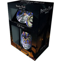 Attack on Titan Gift Set - Mug Coaster and keychain