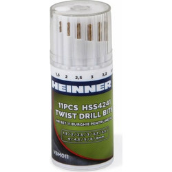 Heinner VBM011 Σετ 11 Τρυπάνια για Μέταλλο