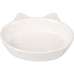 Πιάτο Γάτας Κεραμικό FLAMINGO GIZMO WHITE, 13x13 cm, 170 ml