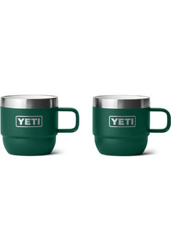 Yeti Espresso Mugs 6 OZ 2 PK Black Forest Green