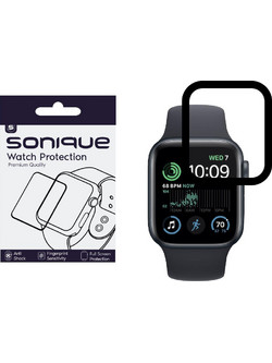 Watch Protection Sonique FlexGlass 7H Full Cover Apple Watch 4/5/6/SE/SE 2/SE 3 44mm Μαύρο