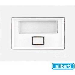 Aliberti Siros 575 Μπουτόν επιγραφής κουδούνι χωνευτό λευκό T-600 71.08.22.100