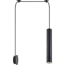 Home Lighting Κρεμαστό Φωτιστικό Οροφής Μονόφωτο GU10 Μαύρο SE21-BL-5-BL1W 77-8903