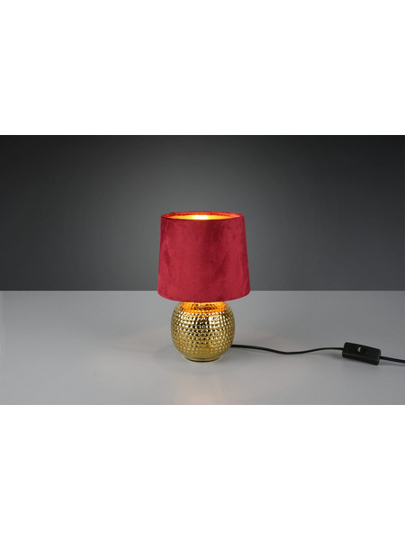 Trio Lighting R50821010 Πορτατίφ E14 Κόκκινο Χρυσό Φ16xΥ26cm