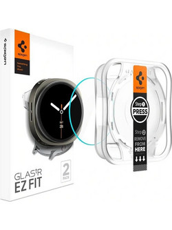 Spigen - Glas.tr Ez Fit (2 Pack) - Samsung Galaxy Watch8 44mm - Clear
