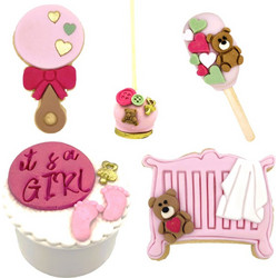 Θεματικό Πακέτο Γλυκών Baby Girl - 50τμχ. (Μπισκότα - Cupcakes - Cakesickles - Cakepops)