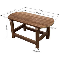 Παγκάκι κήπου 2 ατόμων οβάλ 74x35x36cm-Tesias Group