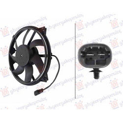 ΒΕΝΤΙΛΑΤΕΡ (ΜΟΤΕΡ + ΦΤΕΡΩΤΗ) (2PIN) (388mm) για CITROEN BERLINGO 08-15