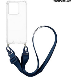 Sonique Armor Clear Θήκη με Strap Μπλε Σκούρο (Motorola Edge 50 Neo 5G)