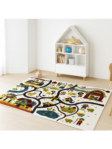 Παιδικό Χαλί 3D Farm Adventure N073A 133X170cm -Κρεμ