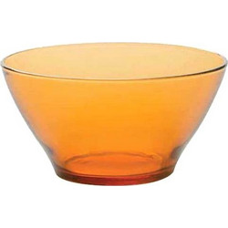 Homestyle Μπωλ Σερβιρίσματος Γυάλινο Amber με Διάμετρο 13.5εκ
