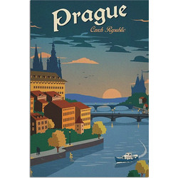 Αφίσα Prague - Typographic , 30X40