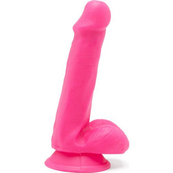 ToyJoy Happy Dicks Dong with Balls Ρεαλιστικό Dildo με Βεντούζα & Όρχεις 15cm Ροζ