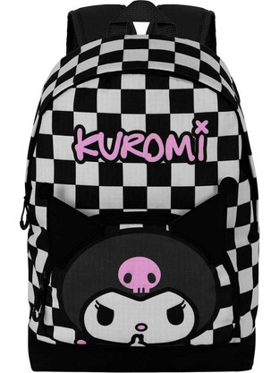 Karactermania Kuromi Hello Kitty Σχολική Τσάντα Πλάτης Δημοτικού Μαύρη Λευκή 08713