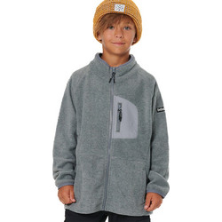 Body Action Παιδική Ζακέτα Fleece με Κουκούλα και Φερμουάρ Γκρι 074505-01