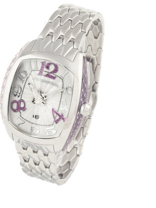 Chronotech Γυναικείο Ρολόι με Ασημί Δερμάτινο Λουράκι CT7998L-16M