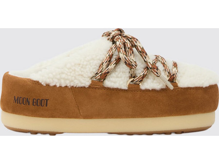 Moon Boot Evx Brown Shearling Mules