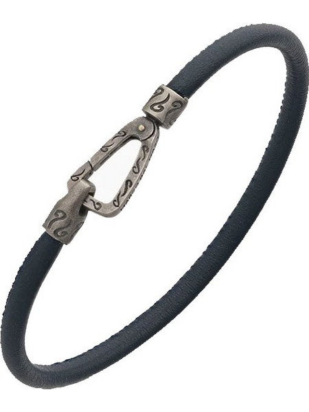 Marco Dal Maso Lash Smooth Βραχιόλι Black Leather AGBR0046-01BVPN1-M