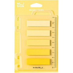 Deli Αυτοκόλλητος Σελιδοδείκτης Film Bopp Blister 44x12mm 5x20Φ Nusign Κίτρινο