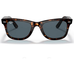 Ray-Ban Wayfarer RB2140 902/R5 Ανδρικά Γυαλιά Ηλίου Τετράγωνα Κοκάλινα Καφέ με Πράσινο Φακό