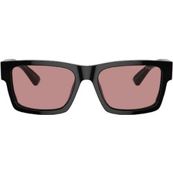 Prada PR25ZS 1AB0/5Z Γυναικεία Γυαλιά Ηλίου Τετράγωνα Κοκάλινα Μαύρα με Ροζ Polarized Φακό