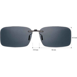 Sunglasses CLIP ON ΓΙΑ ΚΟΚΑΛΙΝΟ ΚΑΙ ΜΕΤΑΛΛΙΚΟ ΣΚΕΛΕΤΟ 12765/GREY/64